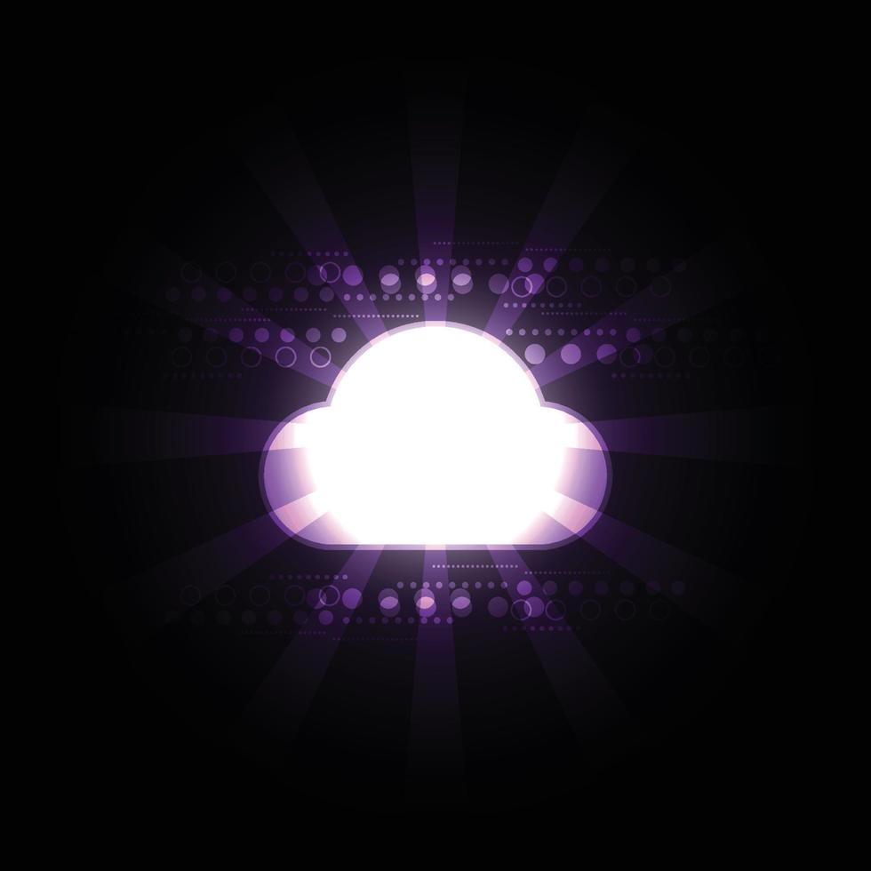 cloud technology abstract background vector