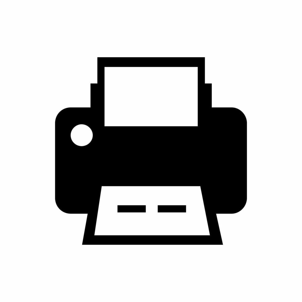 imagen de vector de estilo simple de icono de impresora fotográfica