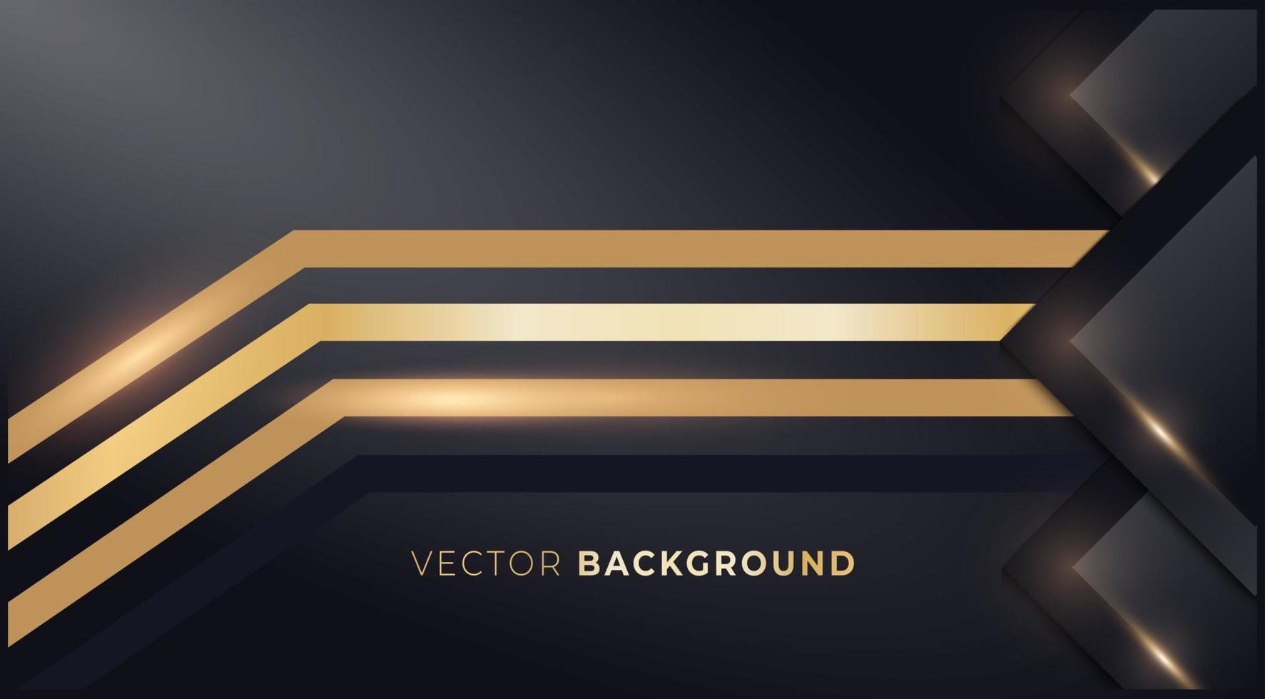 Abstract black and gold background design vector
