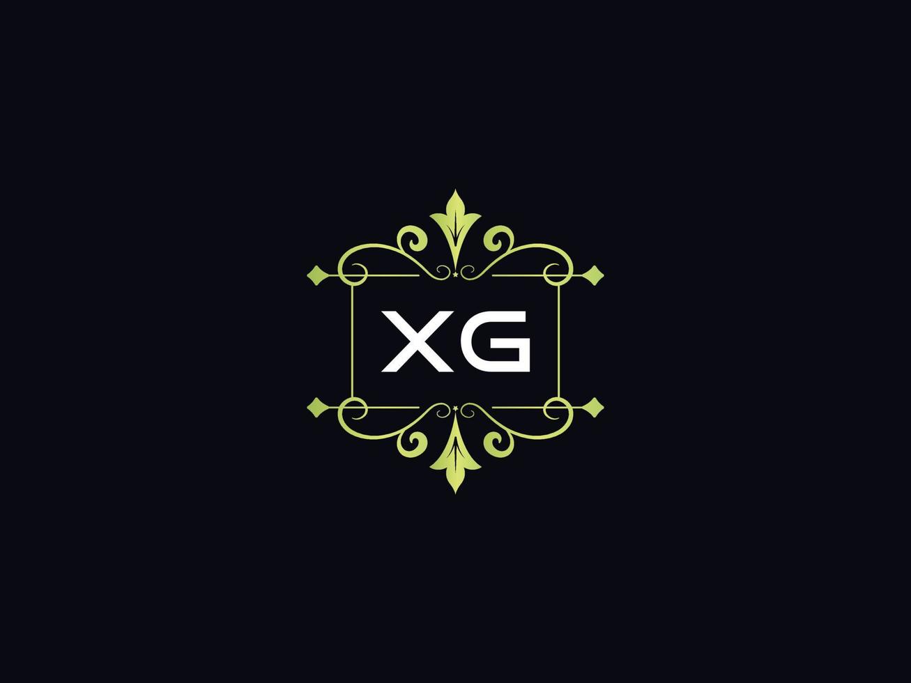 Monogram Luxury Xg Logo, Minimal XG Luxury Logo Design vector