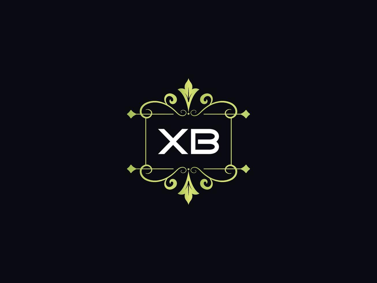 logotipo monograma de lujo xb, diseño mínimo de logotipo de lujo xb vector