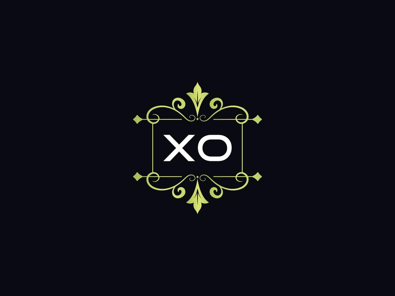 logotipo de lujo monograma xo, diseño de logotipo de lujo mínimo xo vector