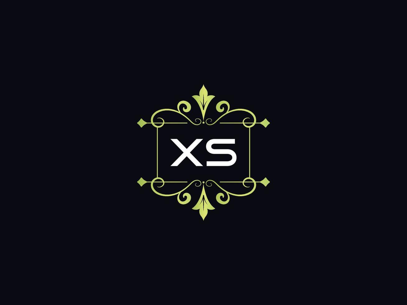 Monogram Luxury Xs Logo, Minimal XS Luxury Logo Design vector