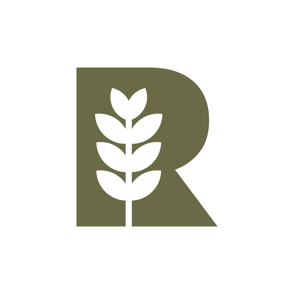 Initial Letter R Brewing Logo With Beer Icon Vector Template