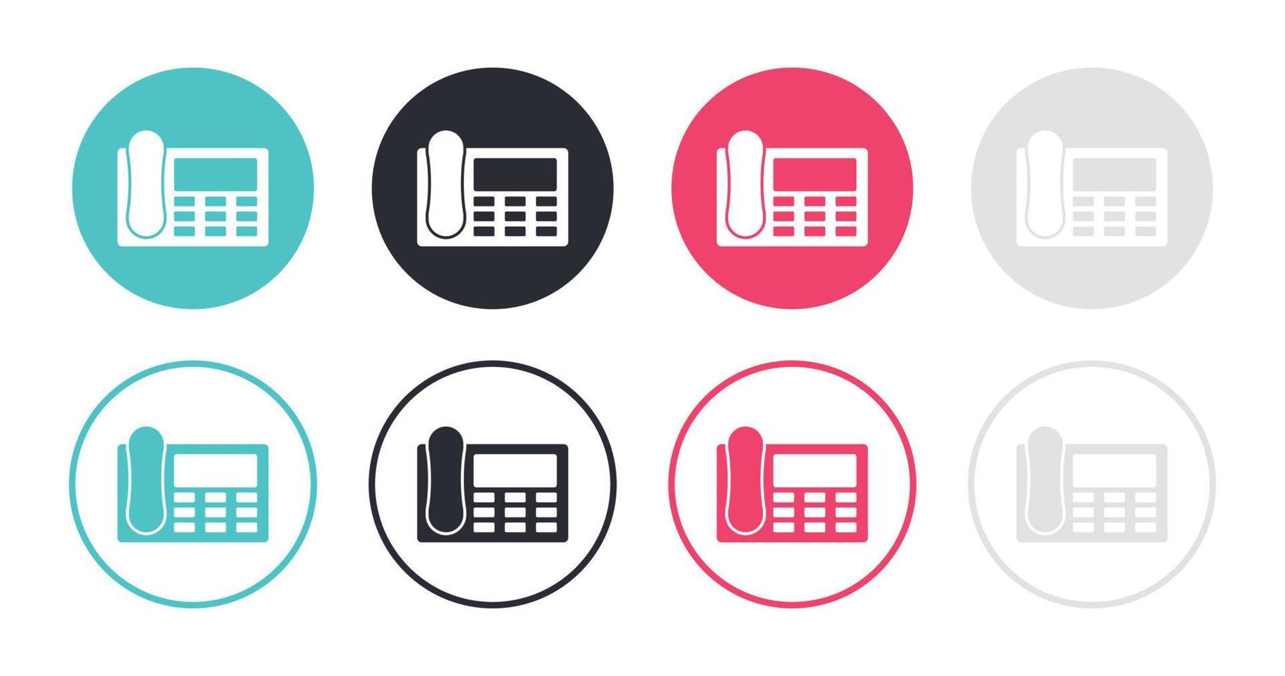 Phone icon set on white background flat design, cellphone illustration vector