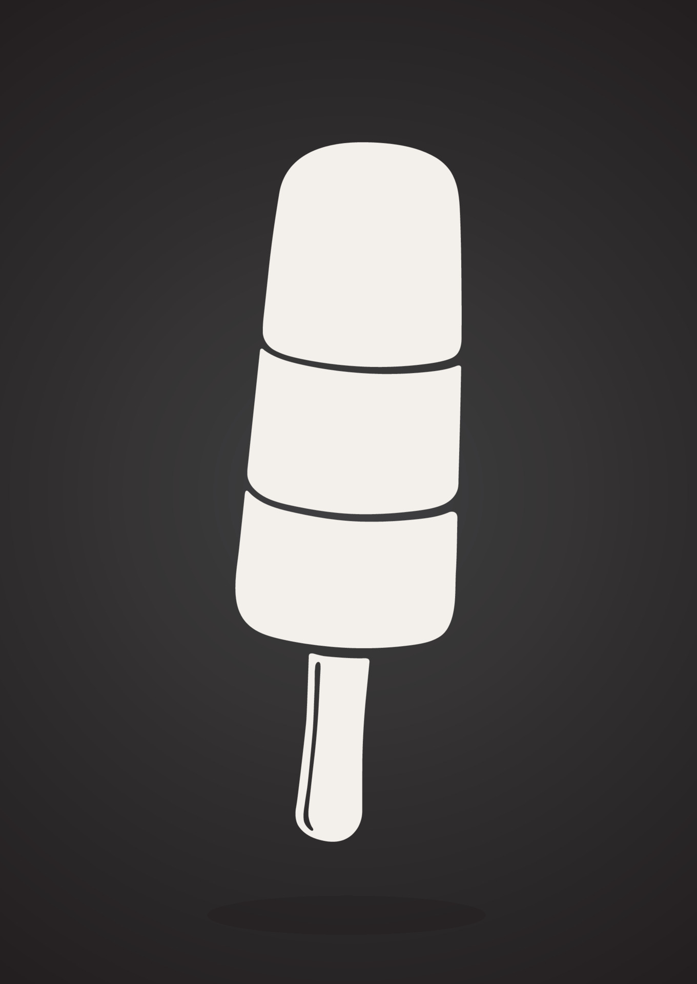 Silhouette icon of ice cream tricolor fruit ice lolly 19488688 Vector