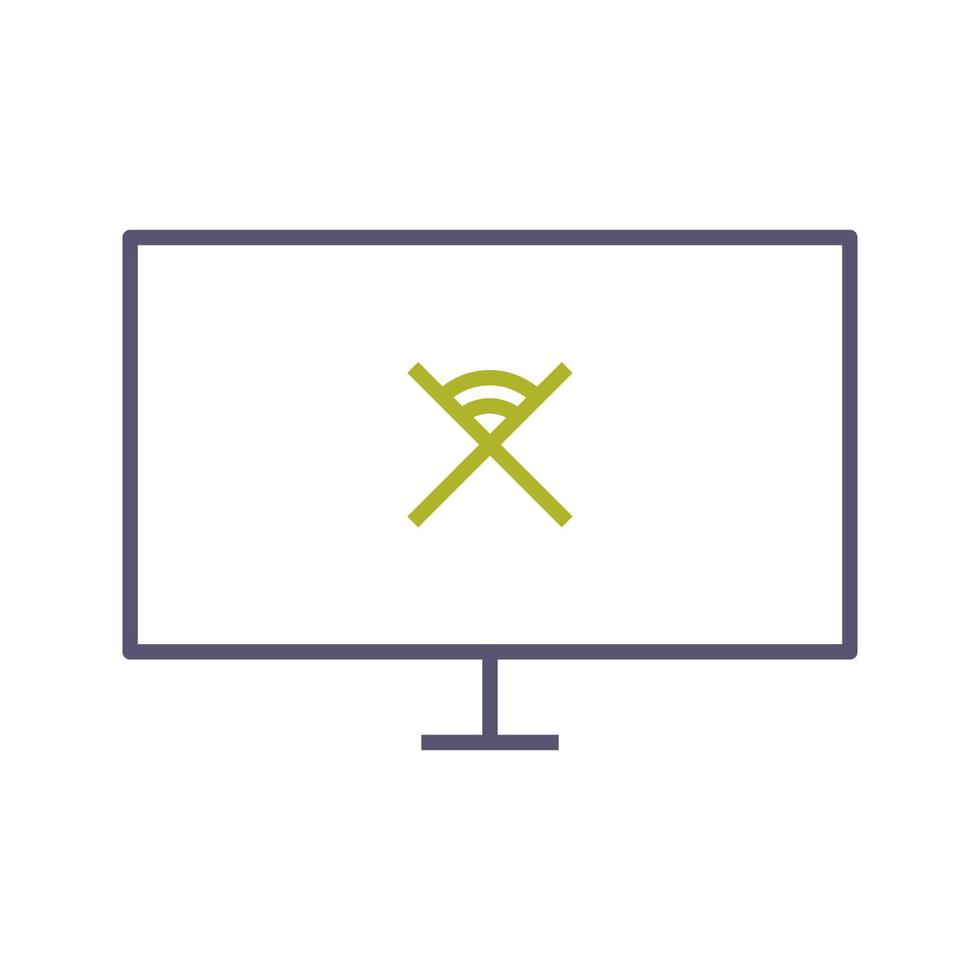 Unique Disconnected Network Vector Icon