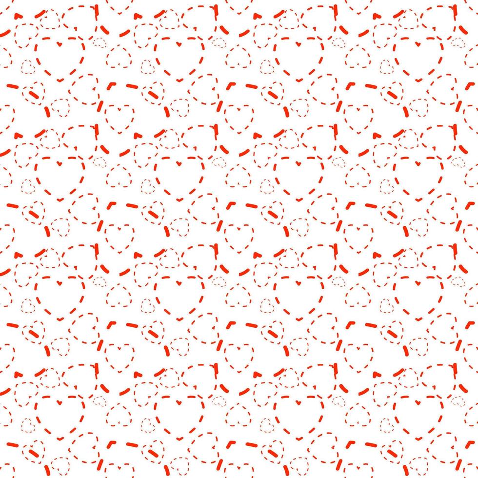 Seamless pattern of heart pattern on white background vector