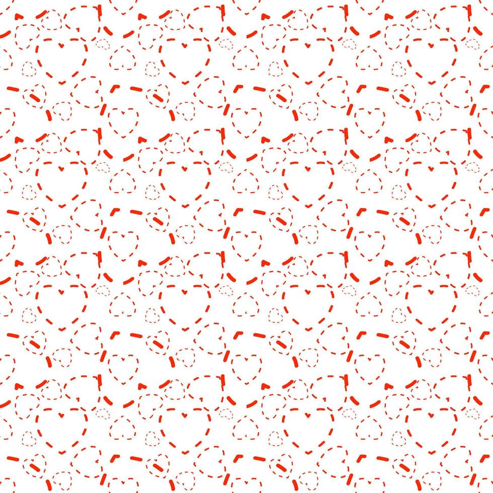 Seamless pattern of heart pattern on white background vector