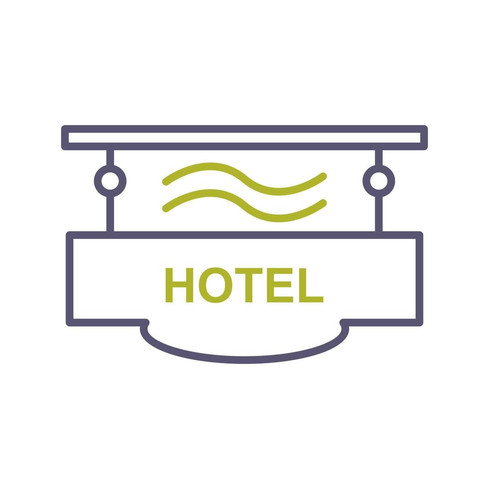 icono de vector de signo de hotel