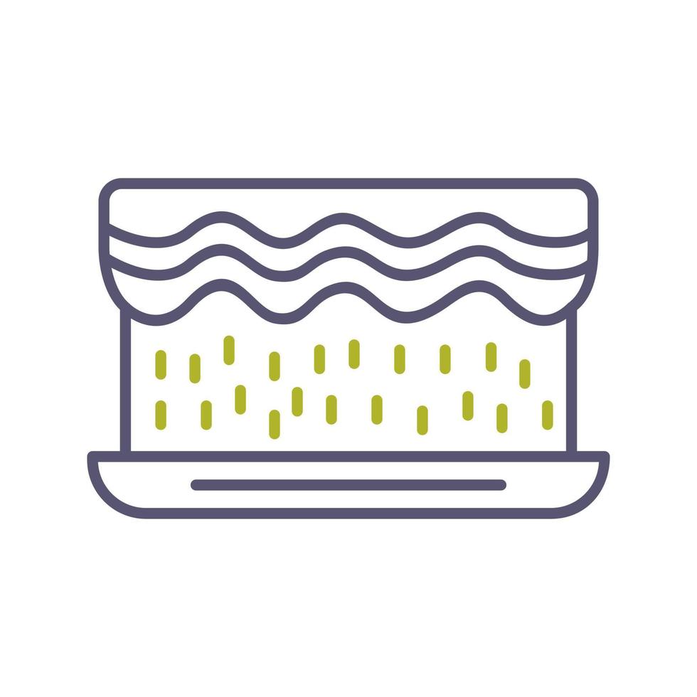 Unique Cream Cake Vector Icon