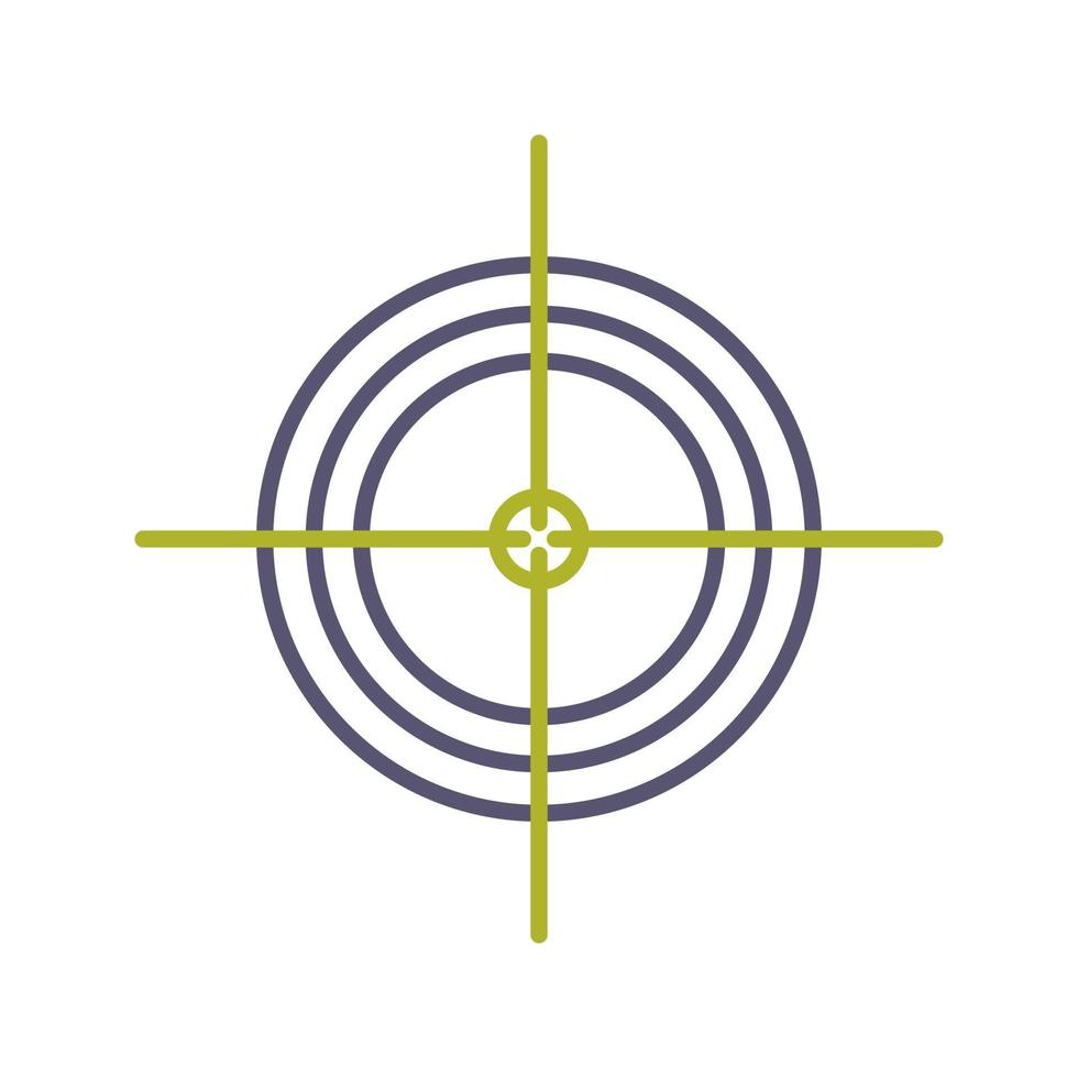 Unique Target Vector Icon