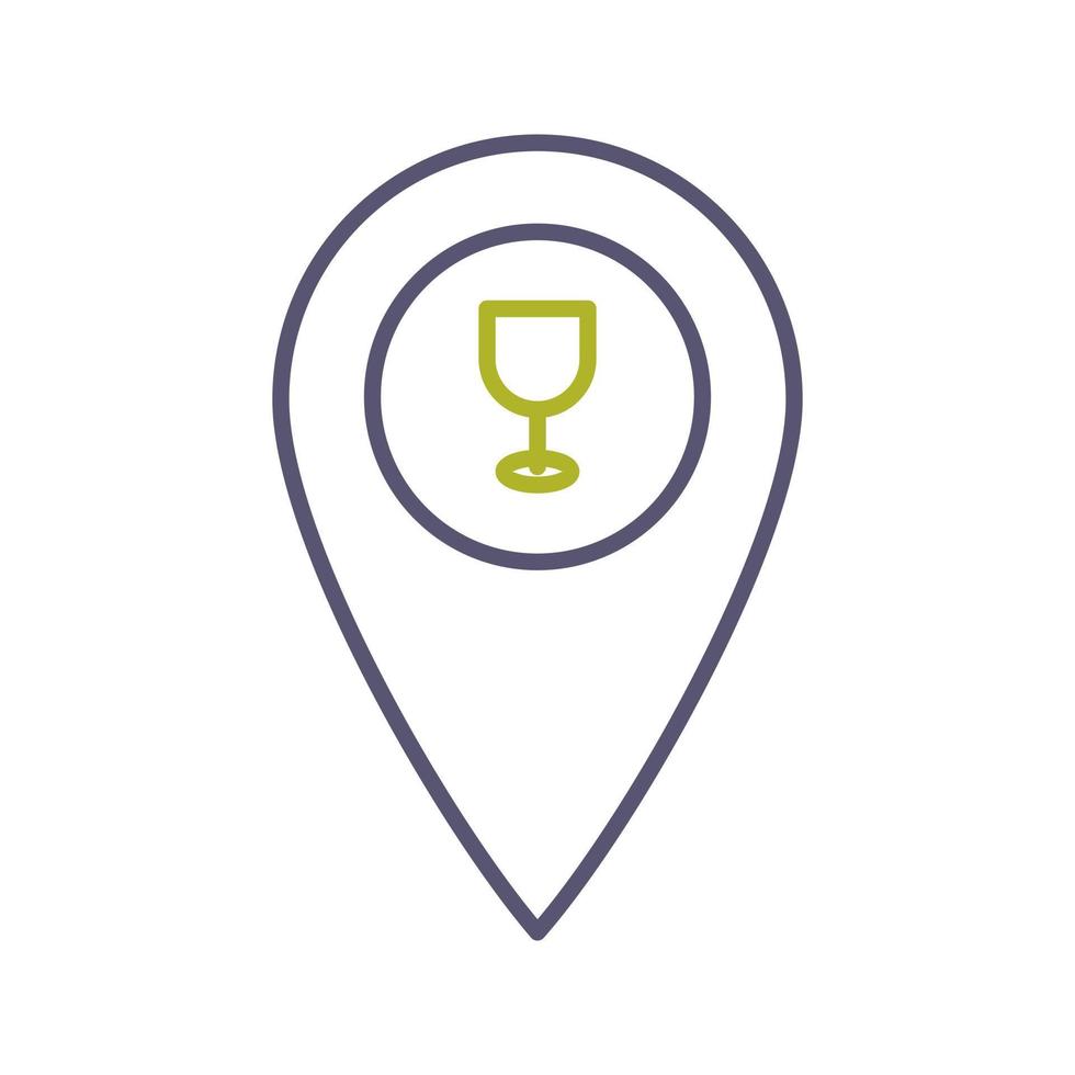 Unique Bar Location Vector Icon
