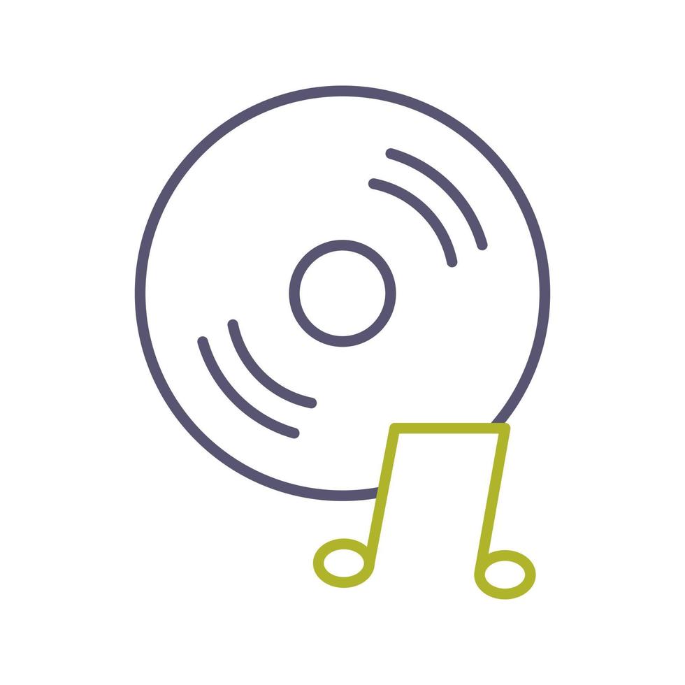 Unique Music CD Vector Icon