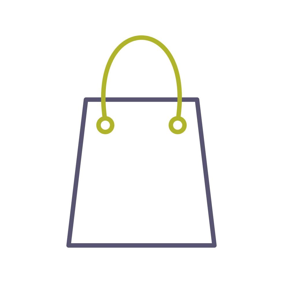 icono de vector de bolsa de compras única