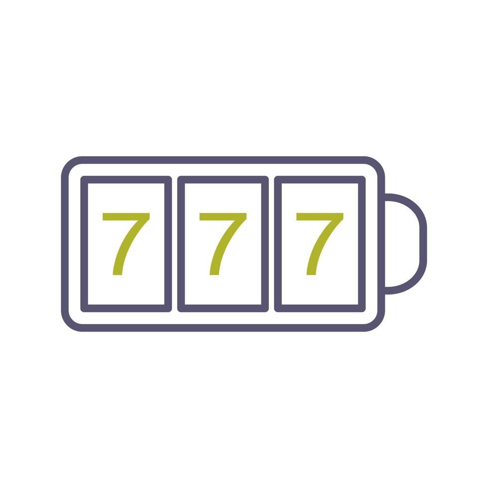 Slot Machine with Sevens Vector Icon