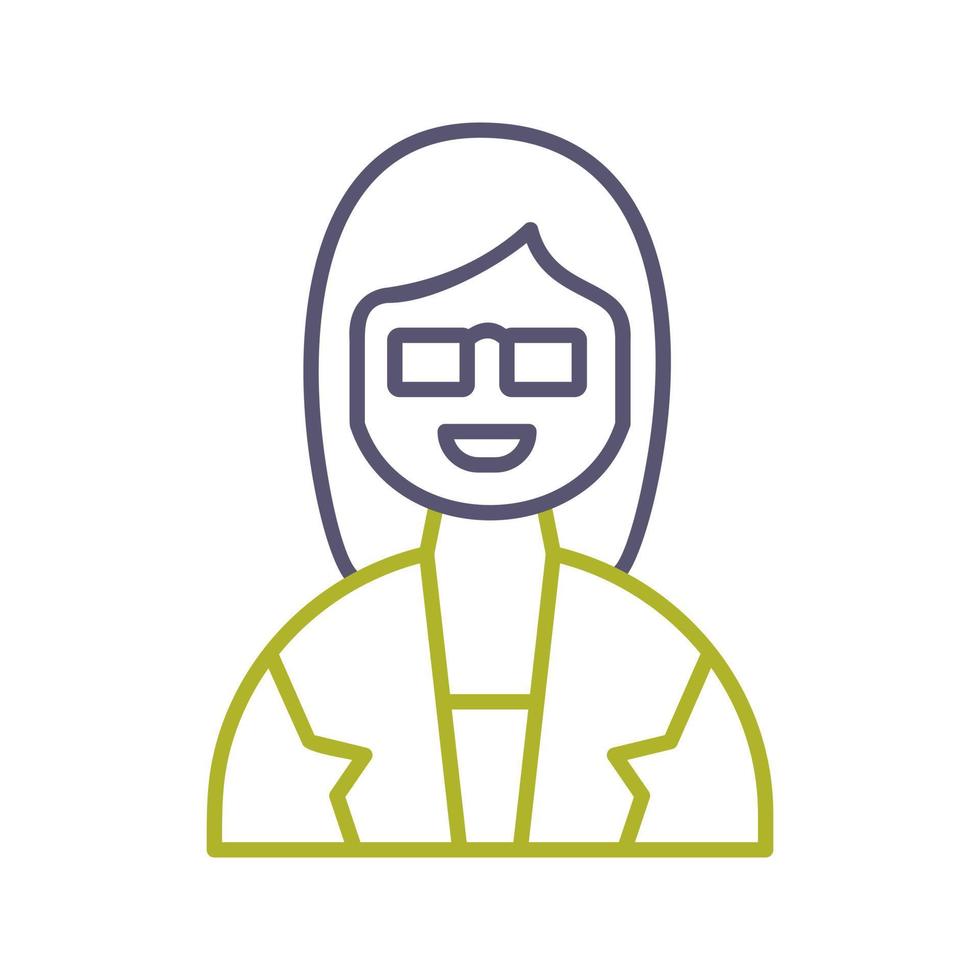 Unique Female Professor Vector Icon