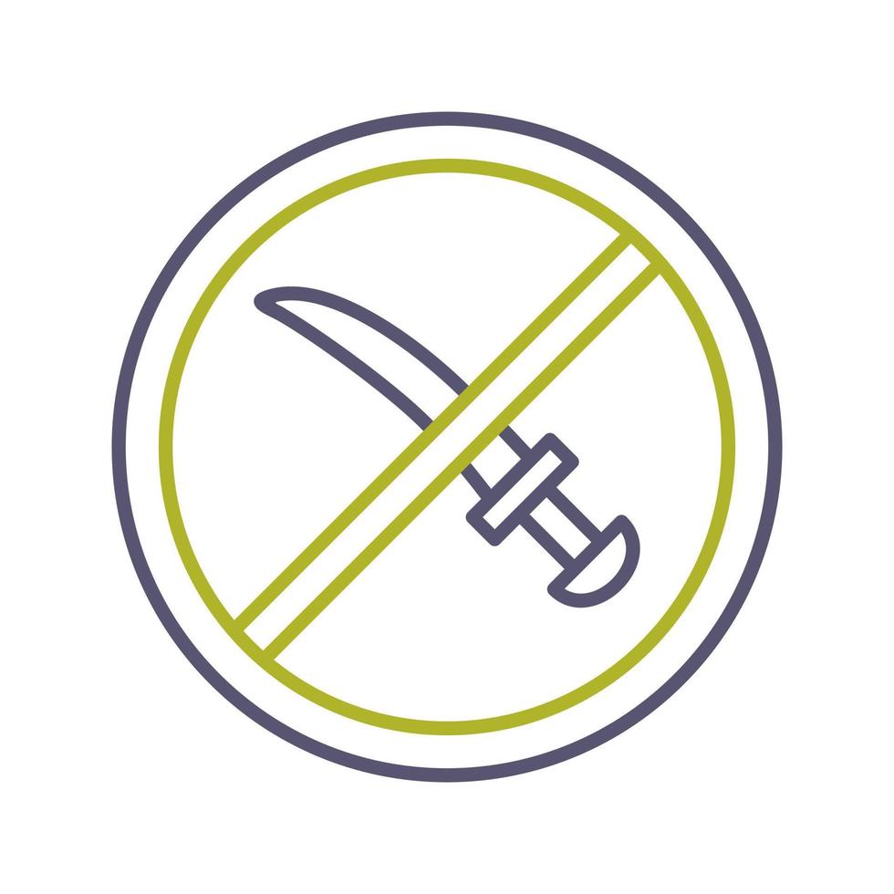 No Weapons Vector Icon