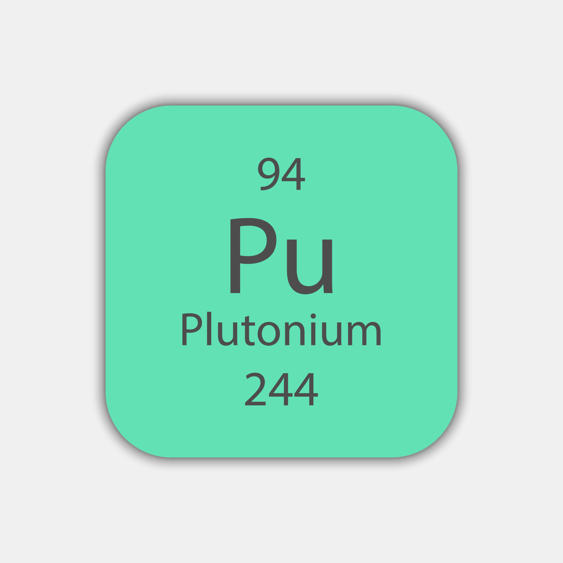 Plutonium symbol. Chemical element of the periodic table. Vector illustration. 19489296 Vector