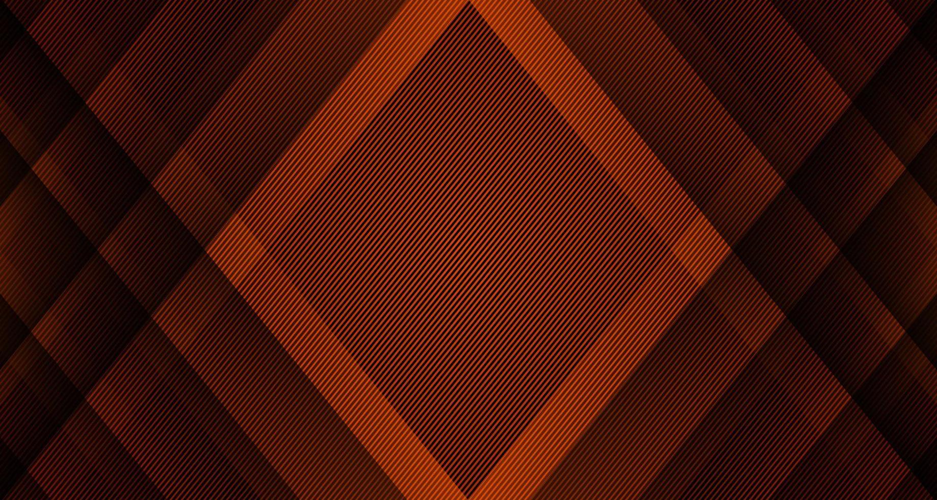 3D brown geometric abstract background overlap layer on dark space with diagonal lines decoration. Modern graphic design element rhombus style for banner, flyer, card, brochure cover, or landing page vector