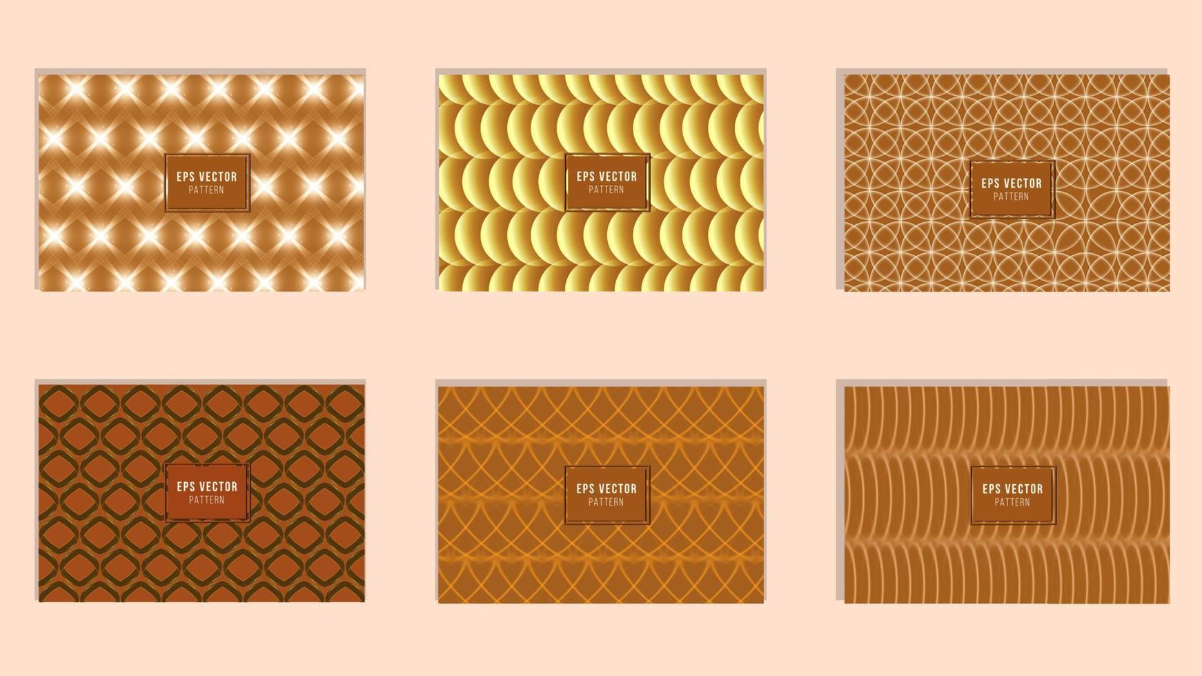 conjunto de patrones geométricos marrones. patrón de cubos 3d de impresión de diseño gráfico hexagonal geométrico abstracto. patrón de cubos geométricos. vector