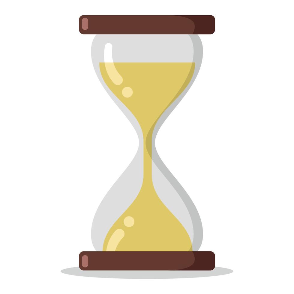 Hourglass Sand Timer Flat Style vector