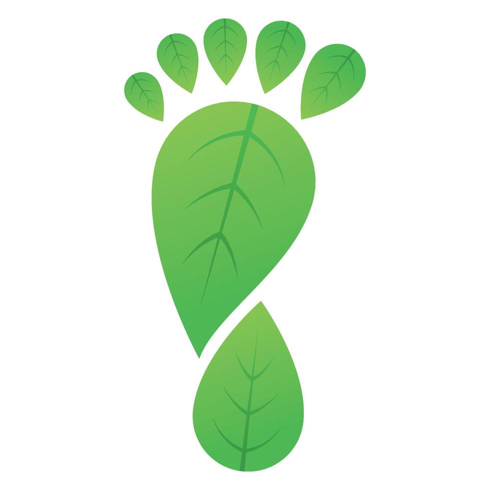 Carbon Footprint Made Of Leaves vector