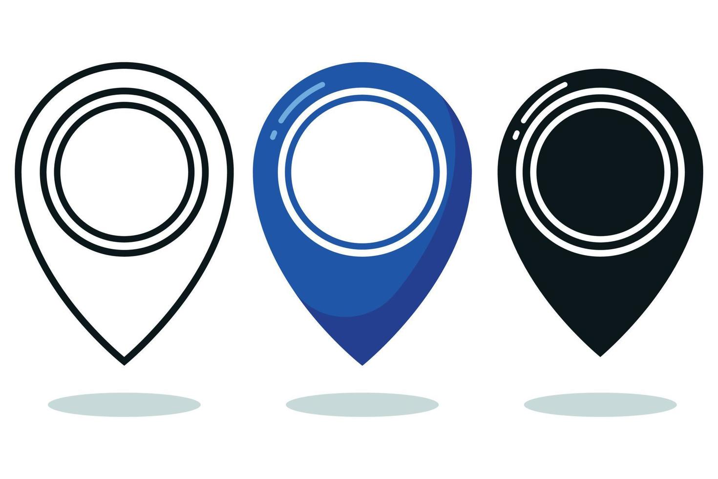 Location Pin In Flat Line And Glyph Style vector