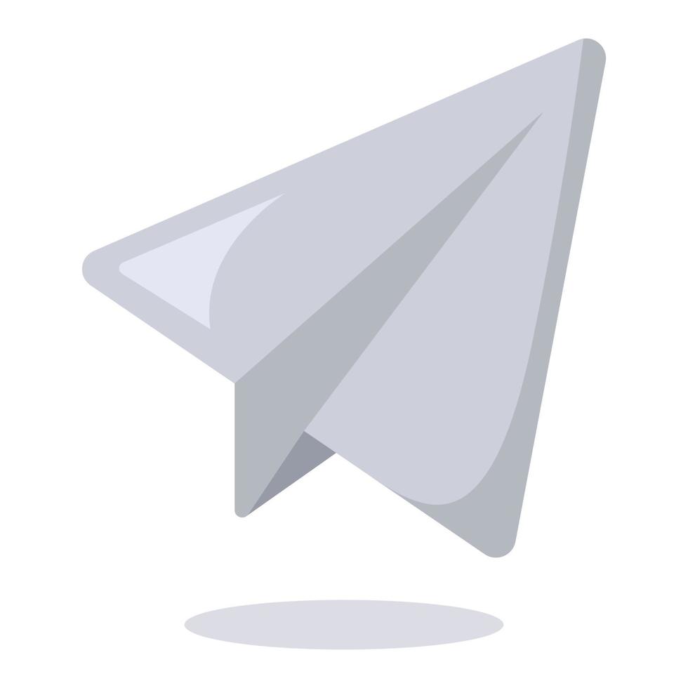 Grey Send Paper Airplane vector