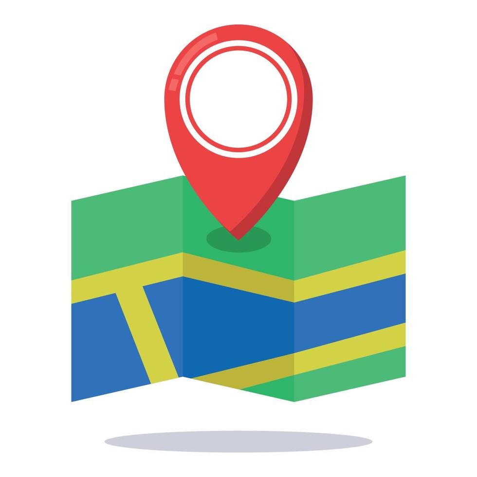 Red Location Pin On Map 19489583 Vector Art at Vecteezy