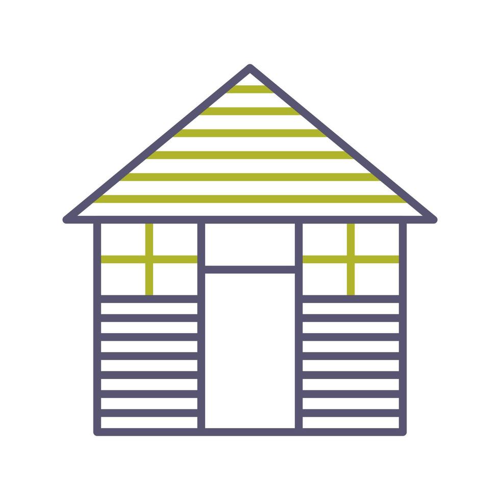 Wood Cabin Vector Icon