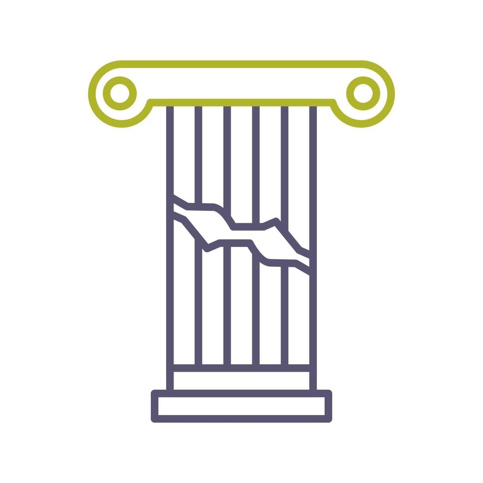 Broken Pillar Vector Icon