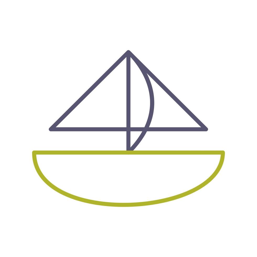 Small Yacht Vector Icon