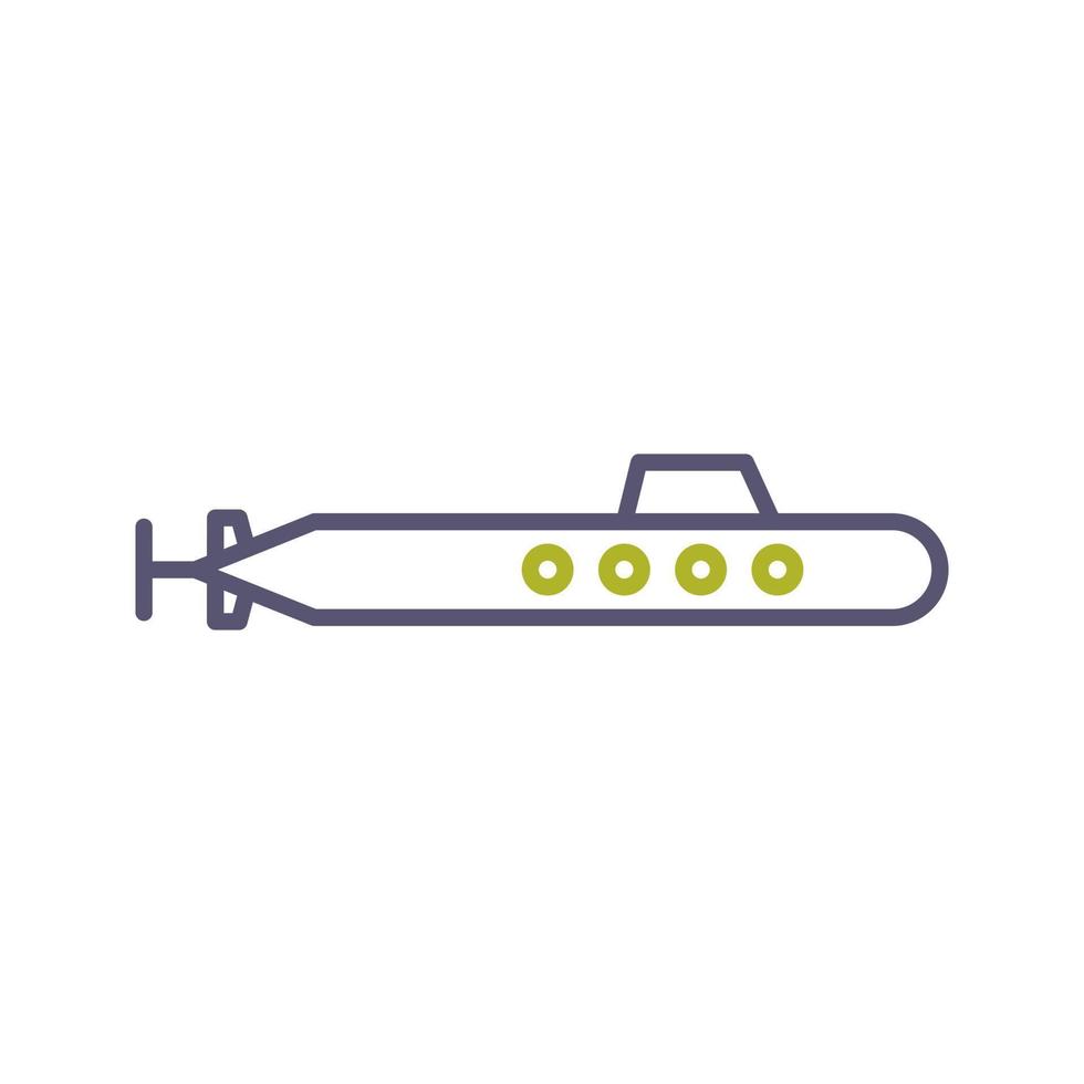 icono de vector submarino