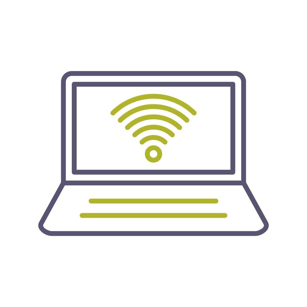 Connected Laptop Vector Icon