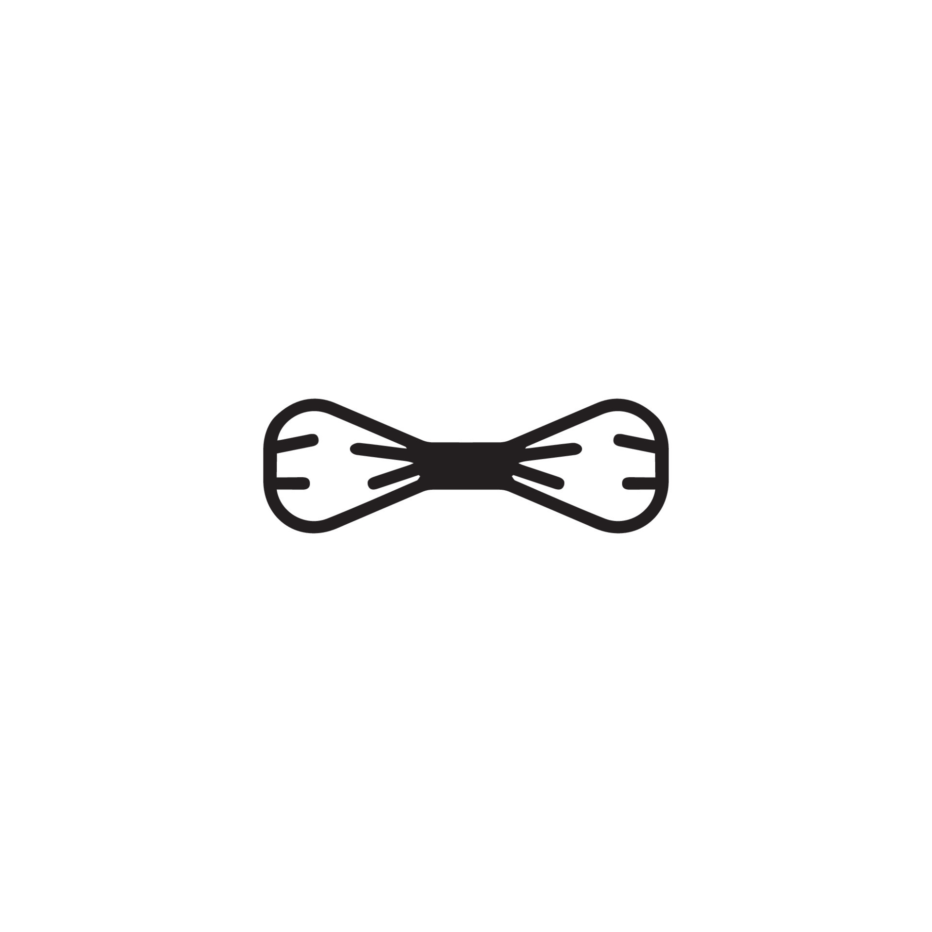 Bow tie icon. Simple style man fashion poster background symbol. Bow