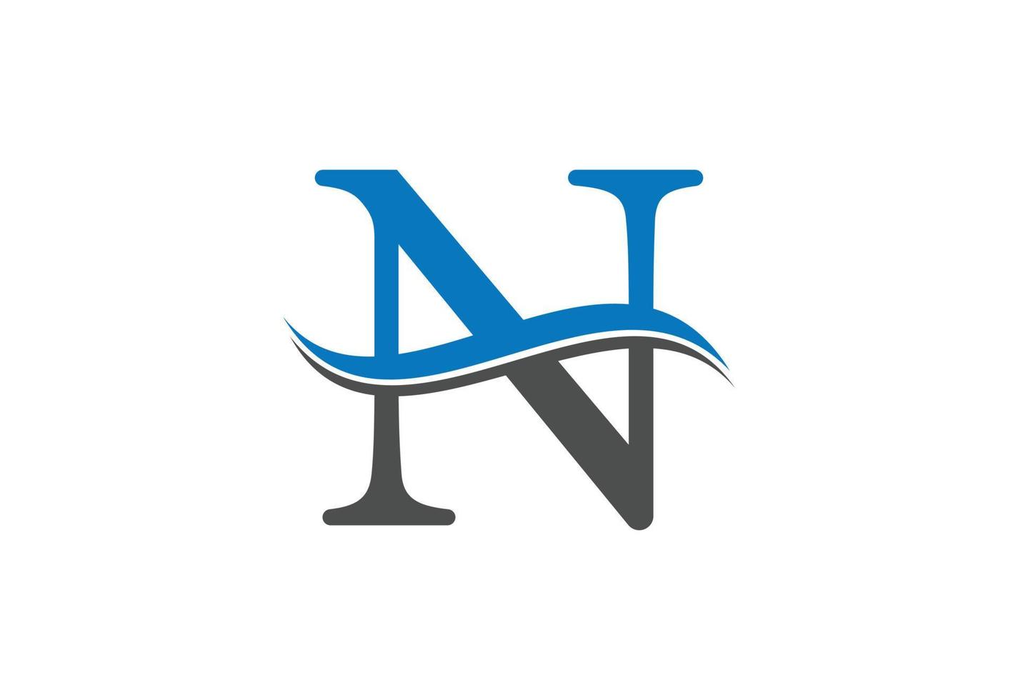 Letter N logo design template, Vector illustration