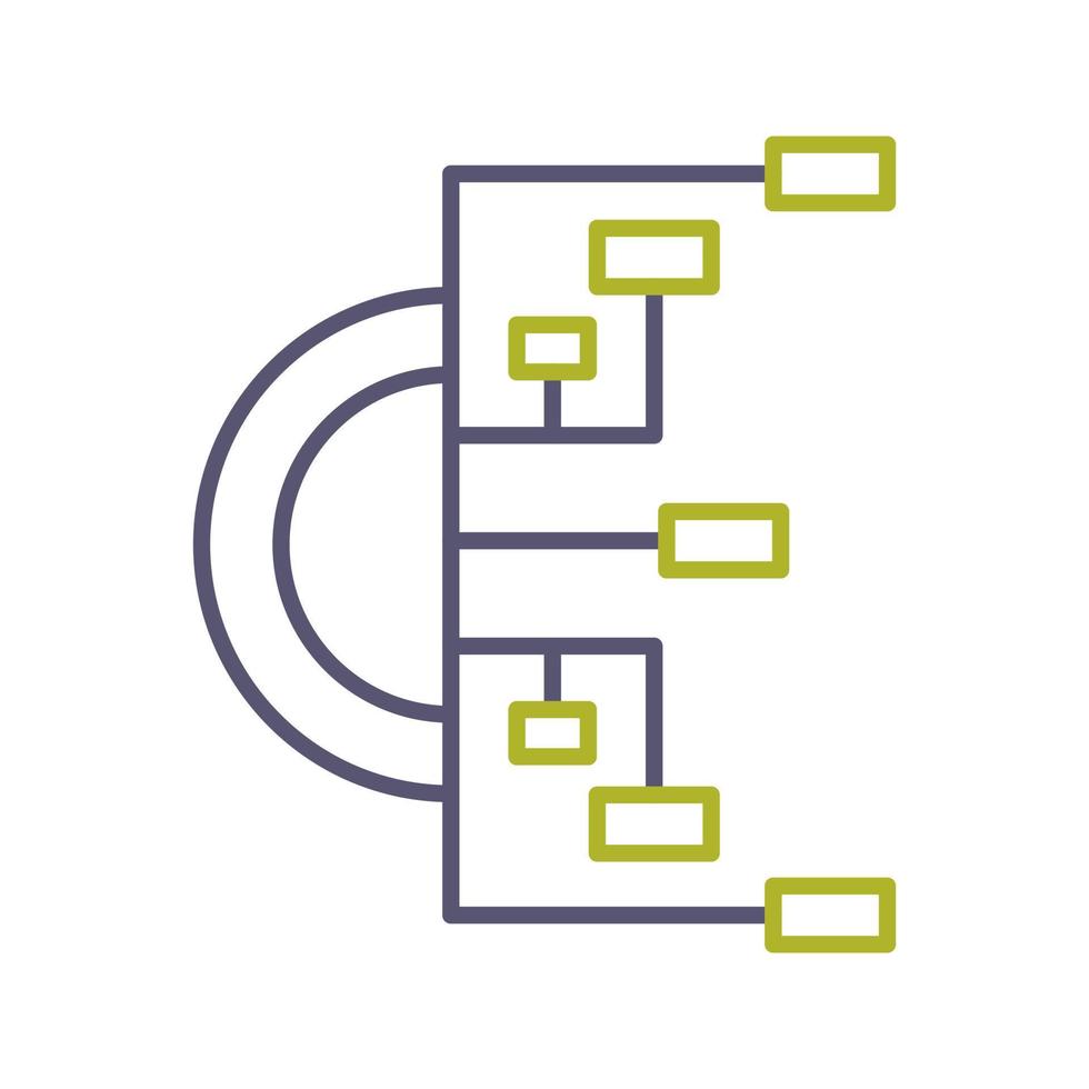 icono de vector de diagrama de flujo