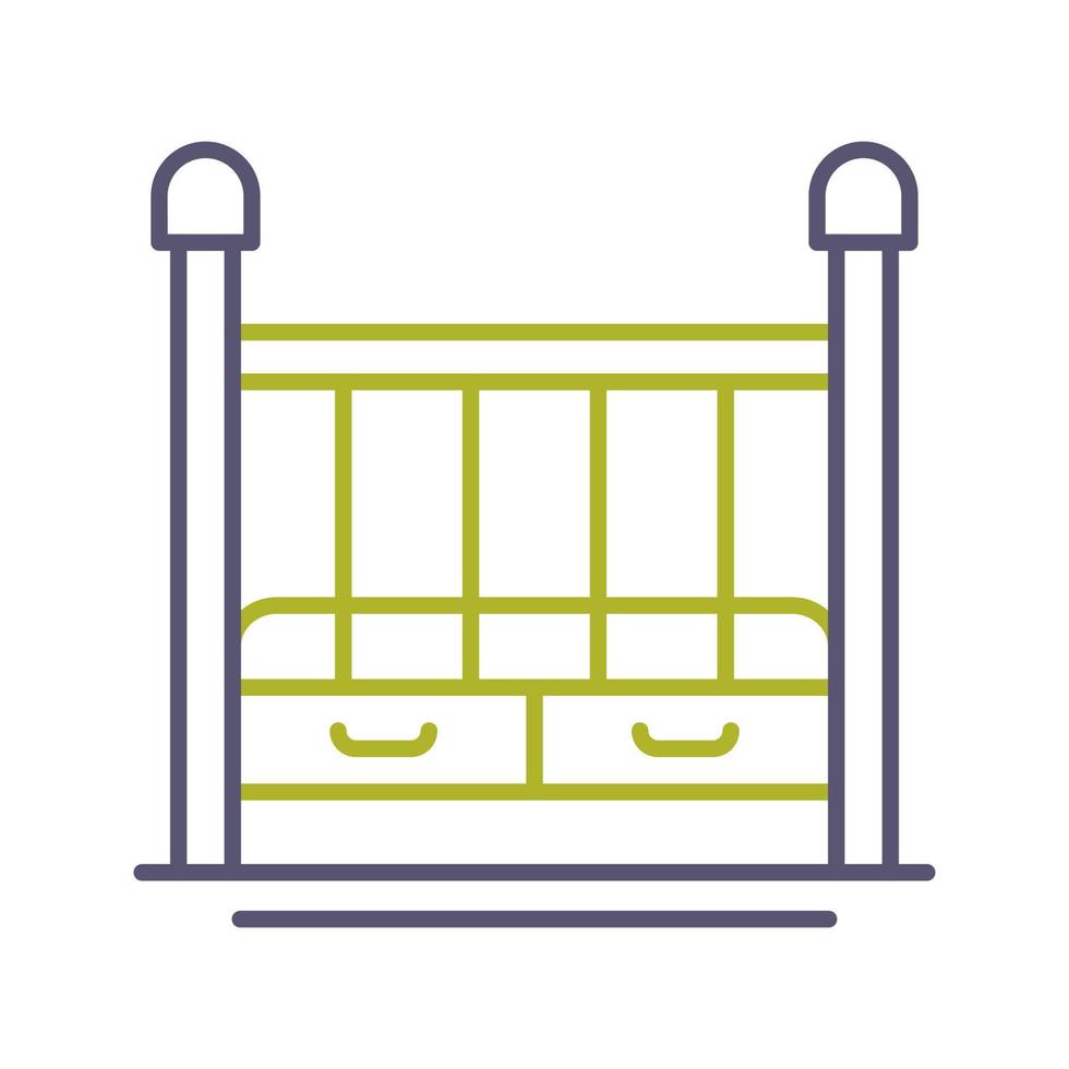 Baby Crib Vector Icon