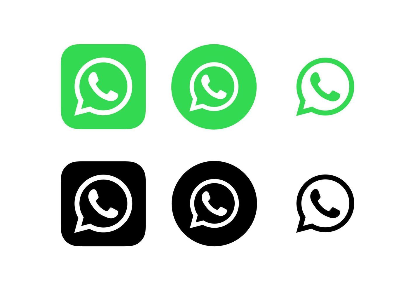 Whatsapp logo, Whatsapp icon logo vector, Free Vector