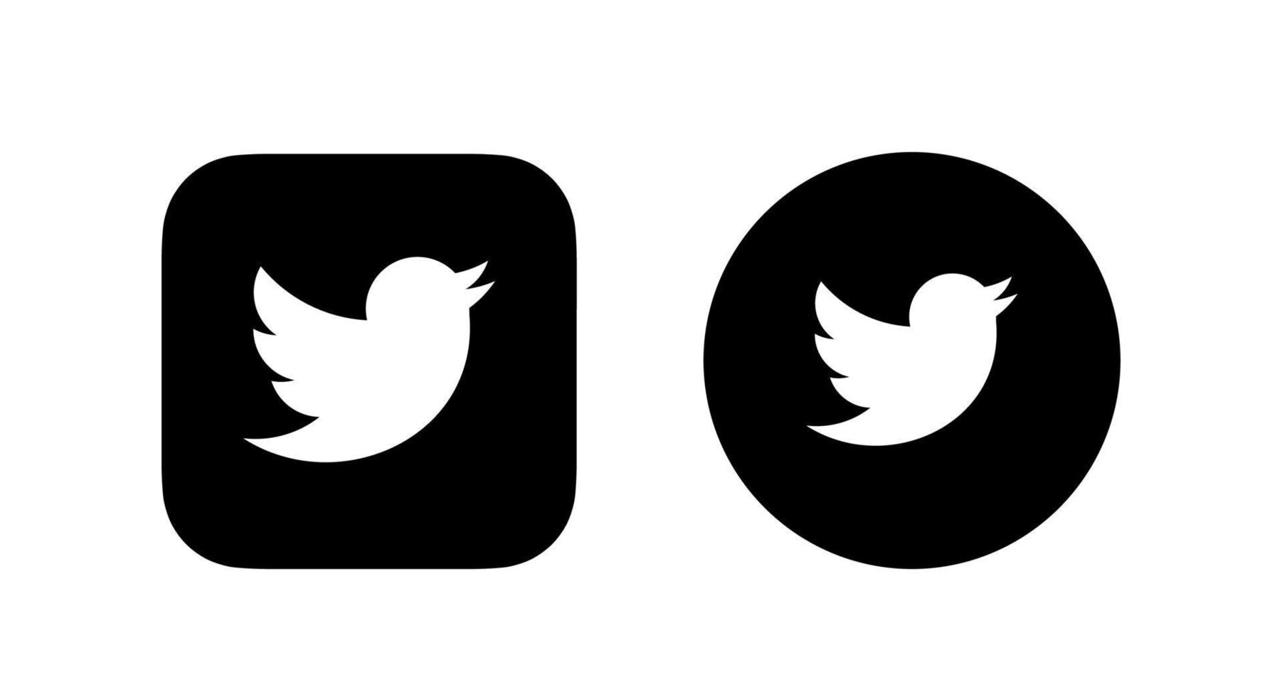 Black Twitter logo, Black Twitter icon vector, Twitter symbol free vector
