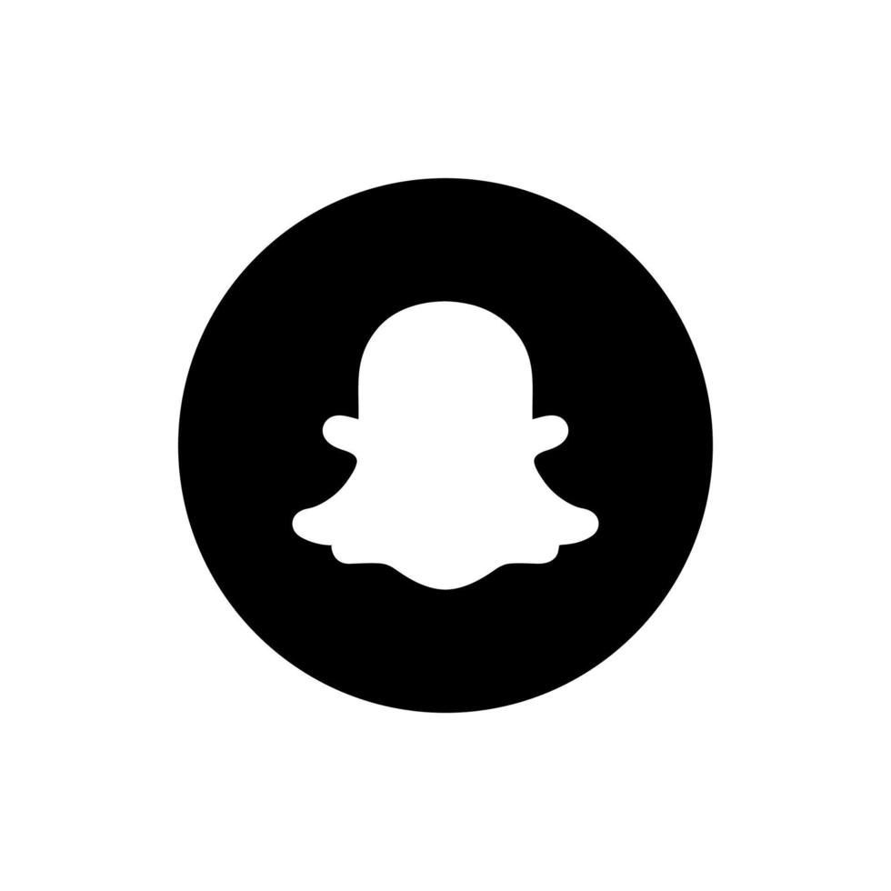 black snapchat logo vector, black snapchat icon vector free vector