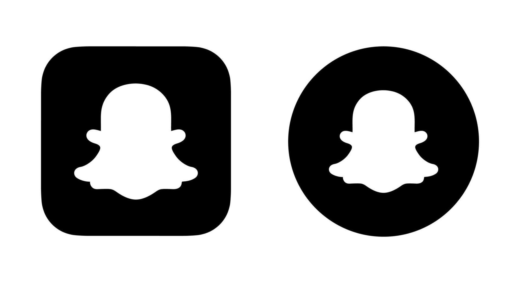 black snapchat logo vector, black snapchat icon vector free vector