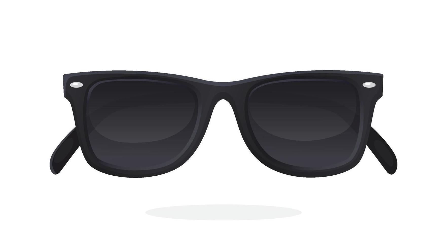 Modern sunglasses with black lenses vector