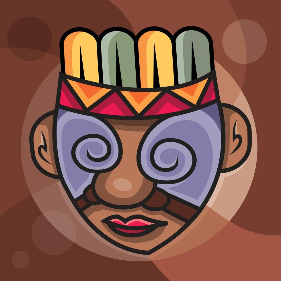 Ethnic character vector design concept