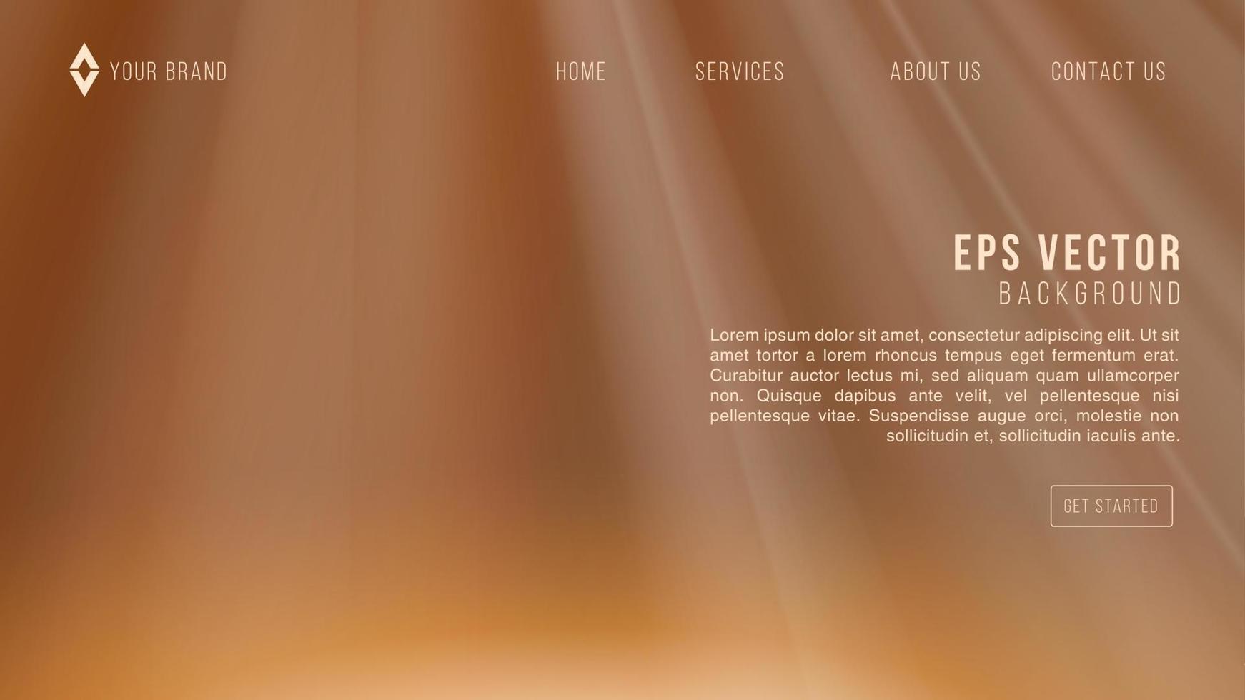 Brown template web banner page with gradient color. Design with liquid shape can use for website template. vector