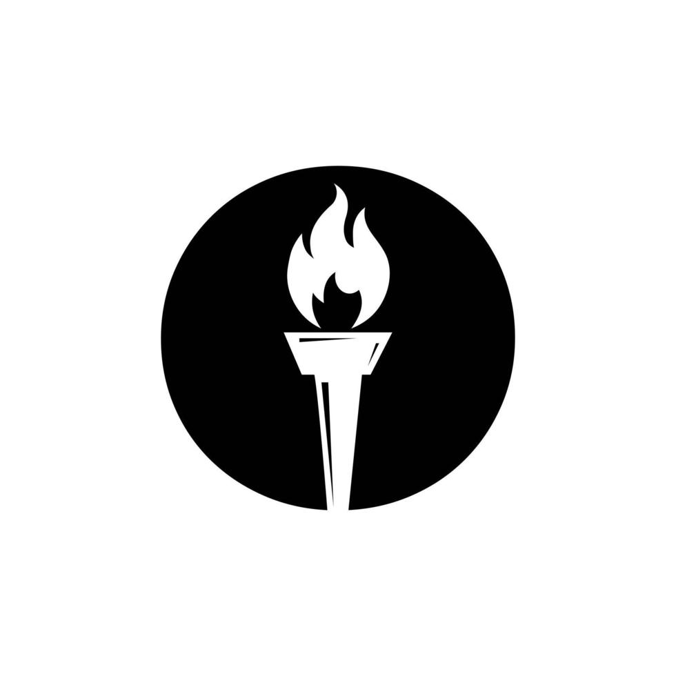 Initial Letter O Fire Torch Concept With Fire and Torch Icon Vector Symbol