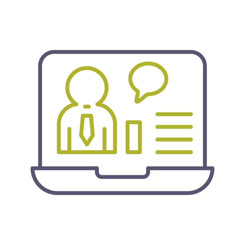Online Job Interview Vector Icon