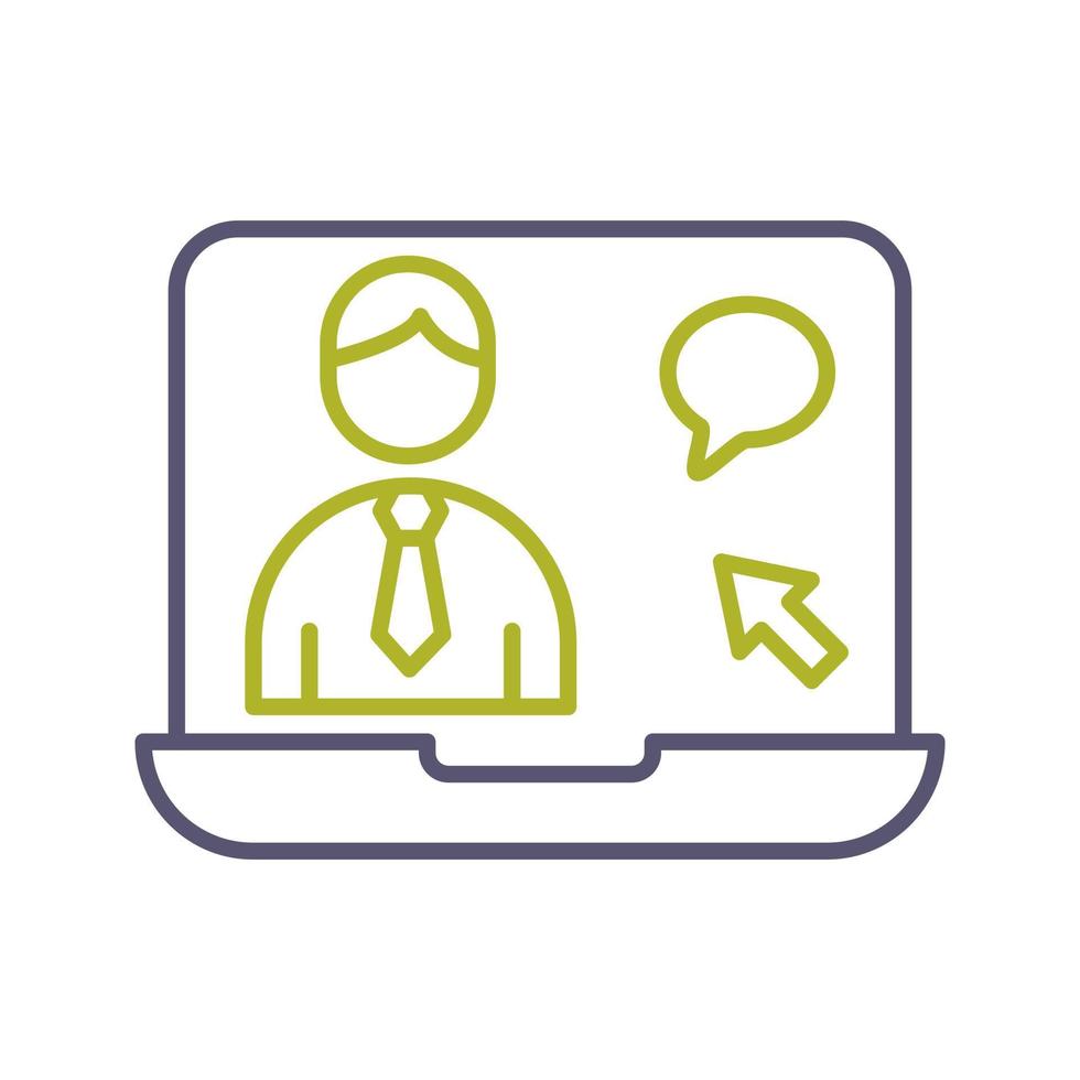 Online Interview Vector Icon