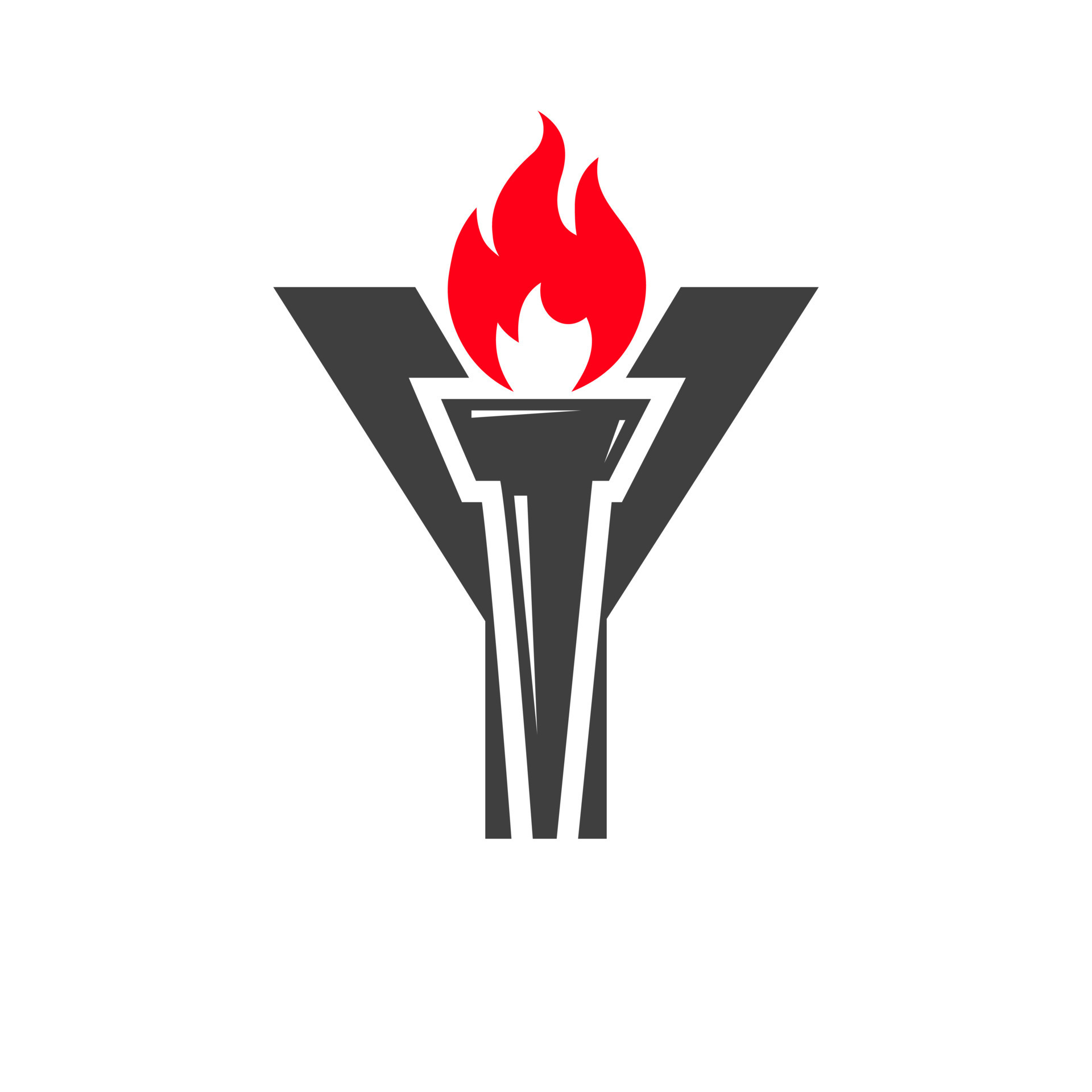 Initial Letter Y Fire Torch Concept With Fire and Torch Icon Vector